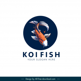 koi fish logo classical contrast