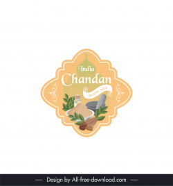 label india incense stick chandan template elegant classic indian elements decor symmetric design