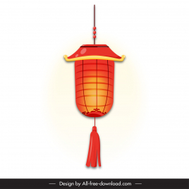 lantern china icon flat symmetric classical design