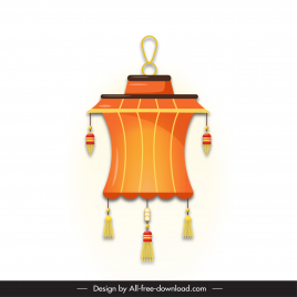 lantern china icon symmetric classical design