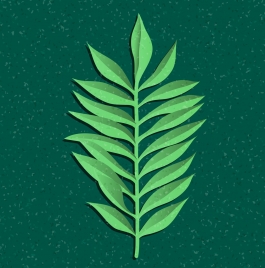 leaf background paper cut design green monochrome design