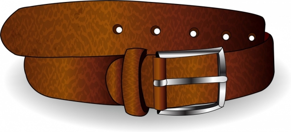 leather belt icon shiny brown design