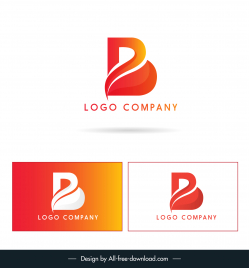 letter b logotype dynamic flat curves design