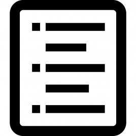 list button icon flat black white symmetric squares lines sketch