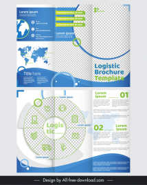 logistic brochure template elegant trifold design