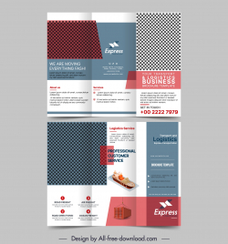 logistic brochure templates checkered geometry vessel container