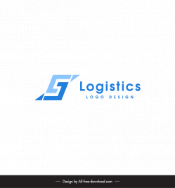 logistics logo template elegant flat geometry shape