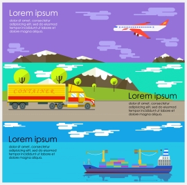 logistics methods concept design with various types