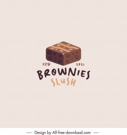 Logo brownie slush chocolate cake