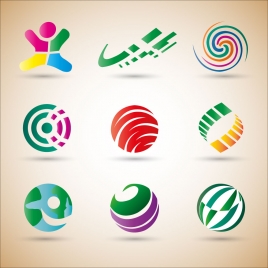logo design elements abstract colorful shapes