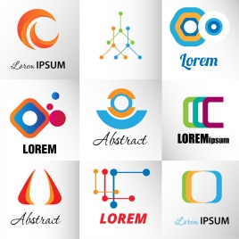 logo design elements illustration with abstract style