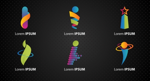 logo design elements with various i letter shapes