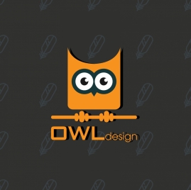 logo design yellow owl icon