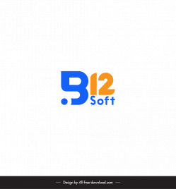 logo for b12 soft concept template flat modern