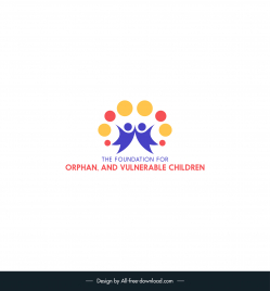 logo foundation for orphan vulnerable children affected and infected by scourge hiv aids template dynamic human circles decor