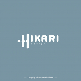 logo hikari design elements elegant flat texts