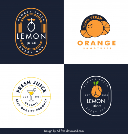 logo juice templates collection flat classic