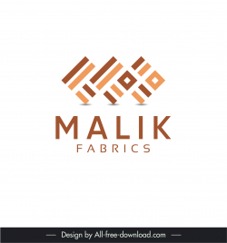 logo malik fabrics template geometric shapes outline