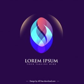 logo template modern colorful light effect decor