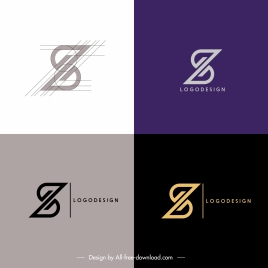 logo templates symmetric z shapes sketch