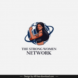 logo the strong women network cartoon sketch