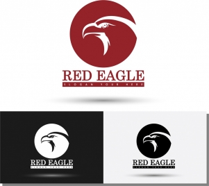 logos templates sketch eagle icon silhouette style