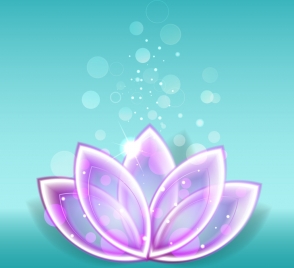 lotus background purple icon shiny sparkling bokeh decor