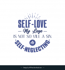 love yourself quotes poster template elegant symmetric texts decor