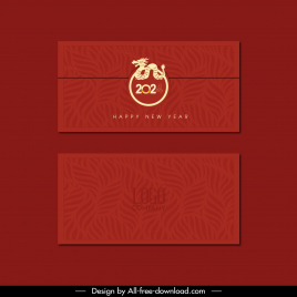 lucky money envelope template elegant classical dragon leaves pattern