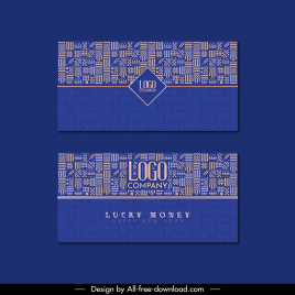 lucky money envelope template flat geometry layout