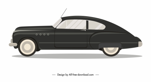 luxury car icon side view sketch