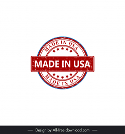 made in the usa badge template classical flat red decor
