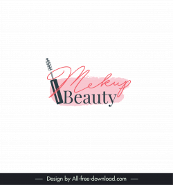 makeup beauty studio logo mascara texts decor