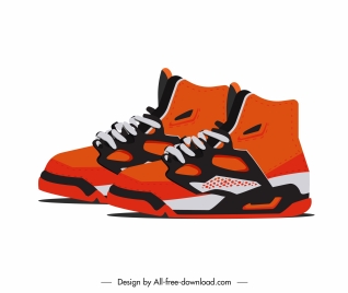 male sneakers template modern colorful decor