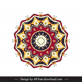 mandala buddhism icon colorful delusion symmetry circle shape design