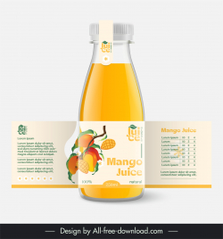mango juice packaging template modern elegance