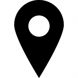 map marker sign icon flat rounded shape silhouette sketch
