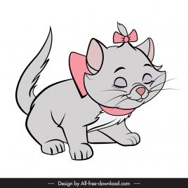 marie kitty icon cute cartoon sketch