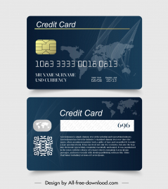 master card  template luxury contrast world map curves