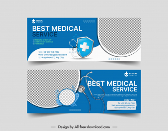 medical banner template dynamic medical elements checkered