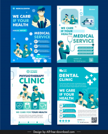 medical center poster templates elegant dynamic cartoon