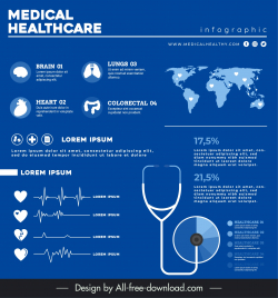 medical infographic banner template elegant medic elements