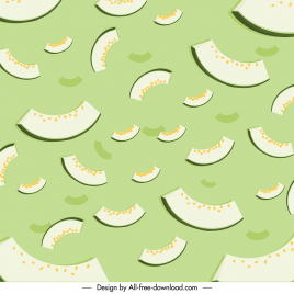 melon pattern template flat classical slices sketch