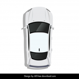 mercedes benz e class sedan car model template top view flat sketch