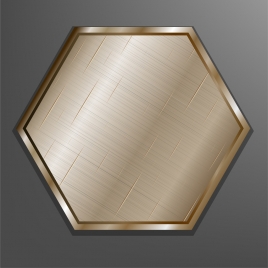 metal background shiny golden polygon