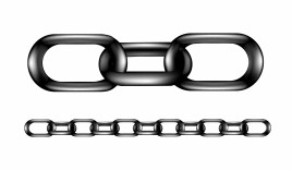 Metal chain links illustration