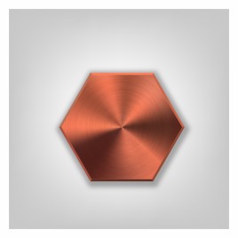 Metal hexagon button