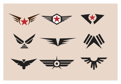 military badges collection design with vintage style
