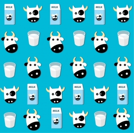 milk products background repeating design elements style