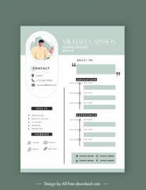 minimalist cv template elegant timeline design